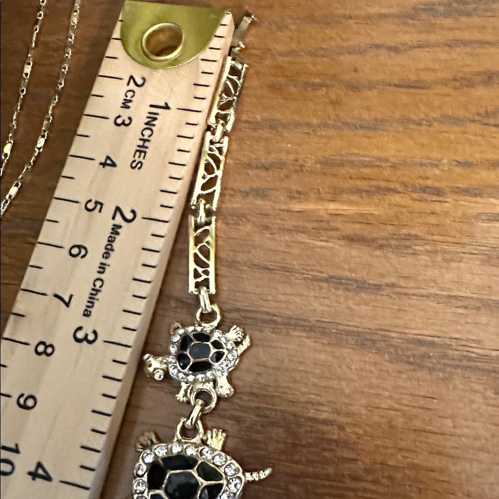 Gold Turtle Jewelry Set with Black Accents - Picture 6 of 9